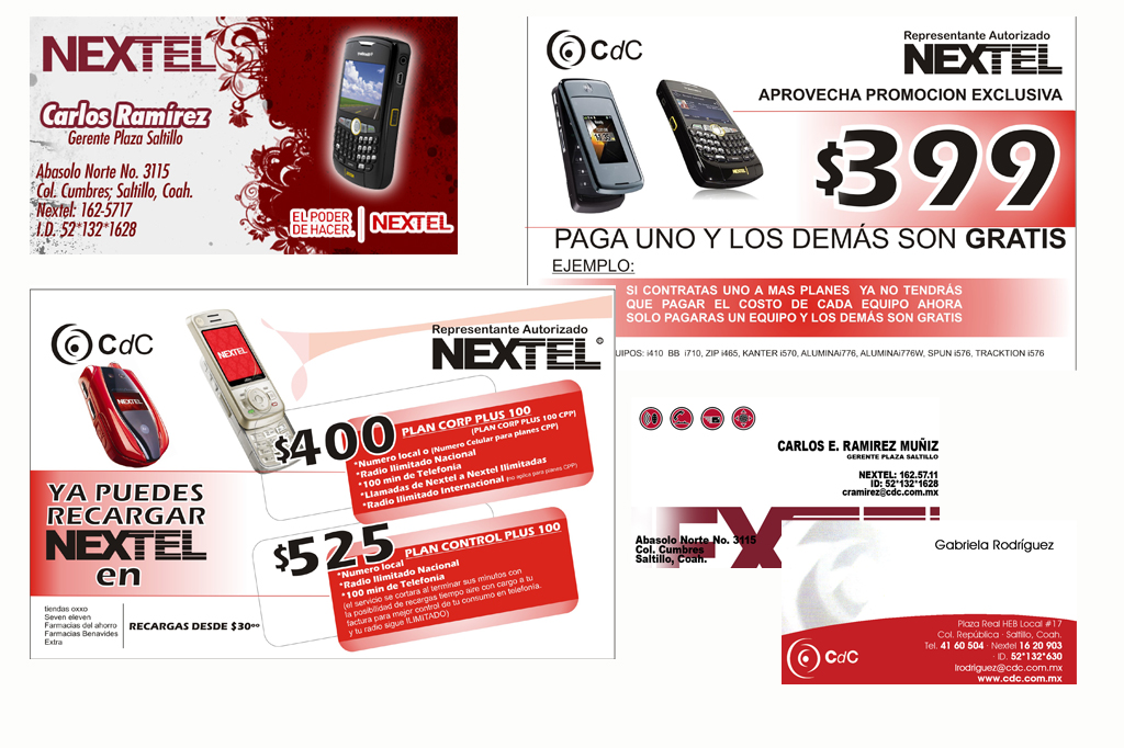 Diseño de Flyers CDC Nextel.