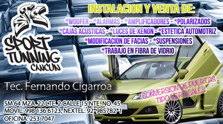 Diseño Tarjeta Sport Tuning.