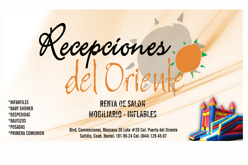 Banner Recepciones de Oriente