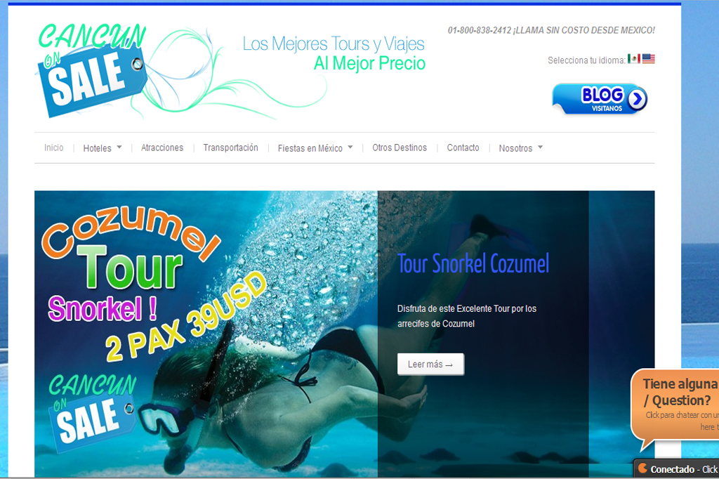 Página web Cancun on Sale