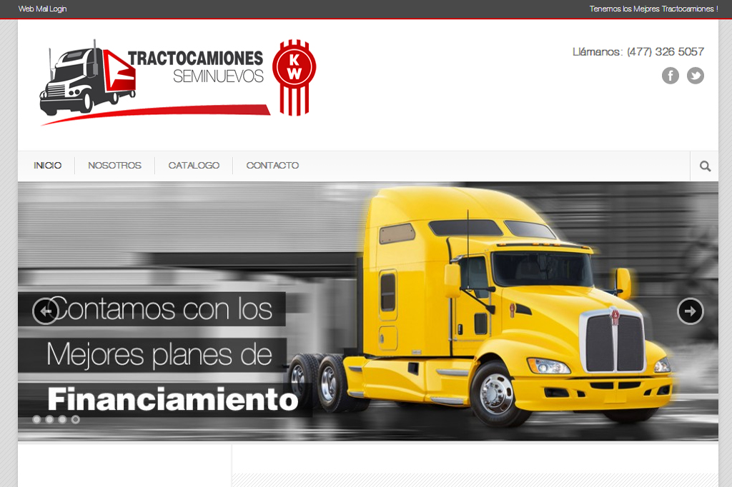 Página web Tractocamiones Seminuevos