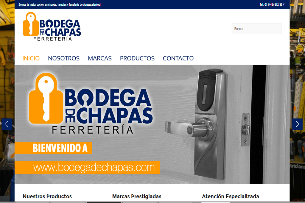 Página web Bodega de Chapas