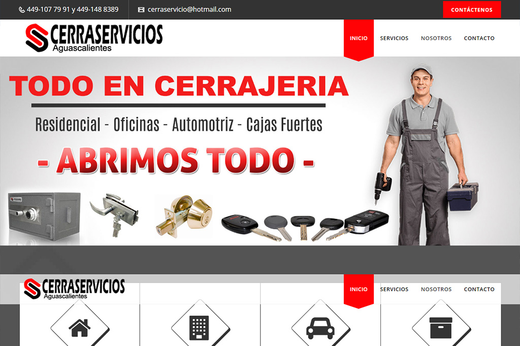 Página web Cerraservicios