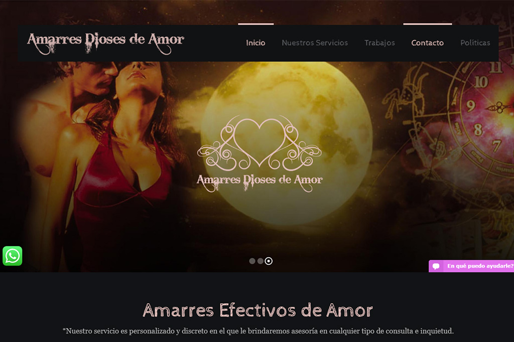 Página Web Amarres Dioses de Amor