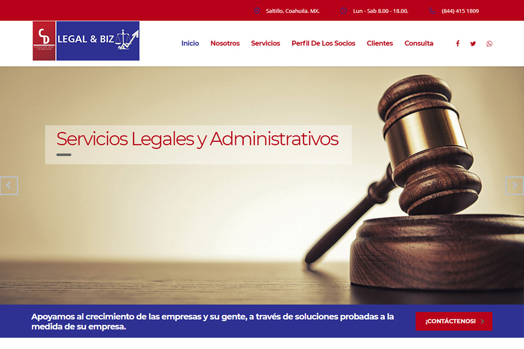 Página Web CD Legal & Biz