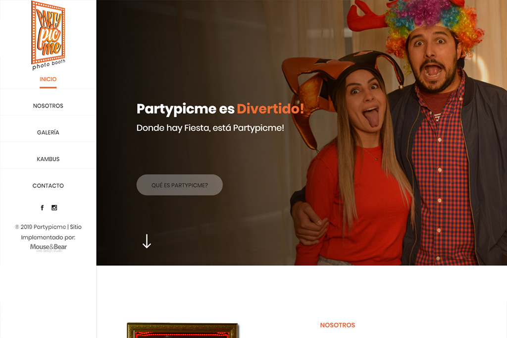 Página web PartyPicMe