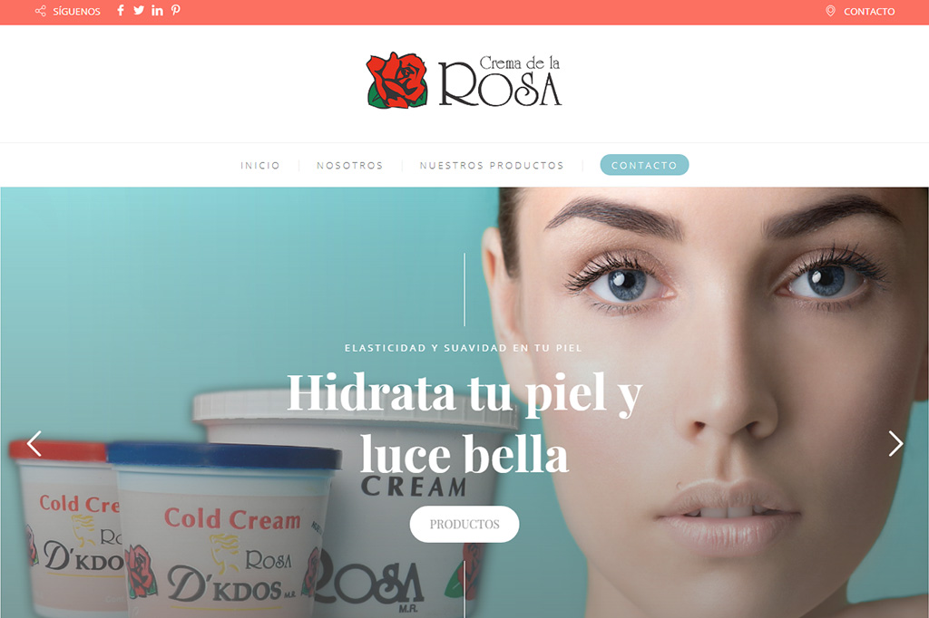 Página web Crema de la Rosa