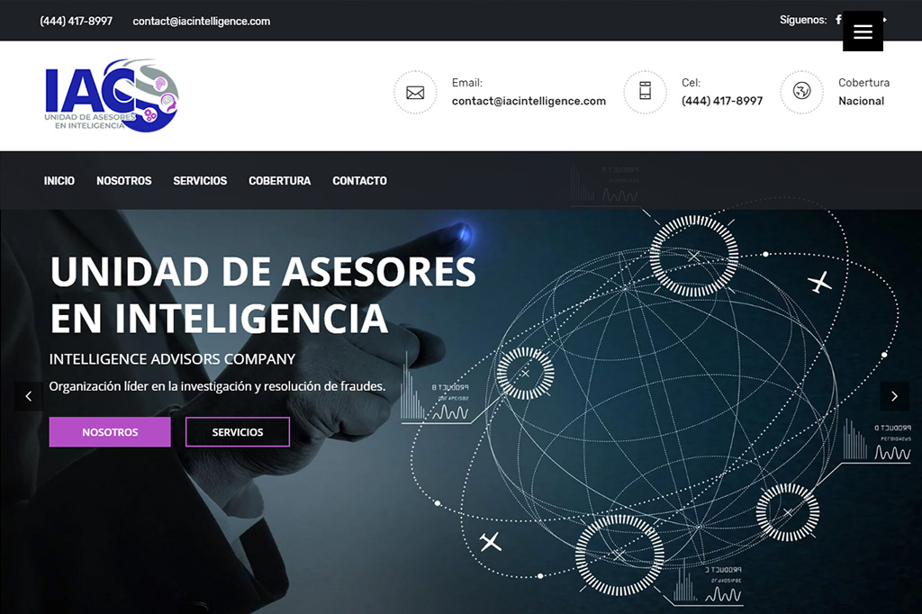 Página web IAC Intelligence